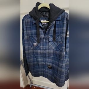 Howitzer Plaid Shirt with Hoodie - Men's size Medium